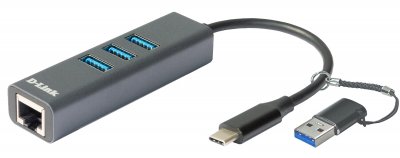 D LINK D-Link DUB-2332 station d'accueil Avec fil USB Type-C Gris