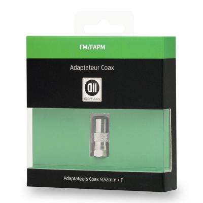 D2 DIFFUSION  D2ADPCOAXMSATM Adaptateur Coaxial Male 9,52 mm Noir