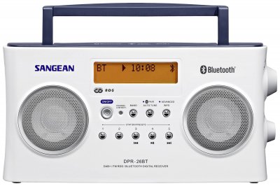 SANGEAN DAB+  DPR-26 BT AUX, Bluetooth blanc 