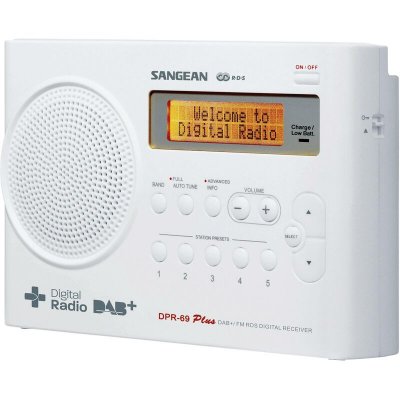 SANGEAN DAB+  DPR-69+ fonction de charge de la batterie blanc 