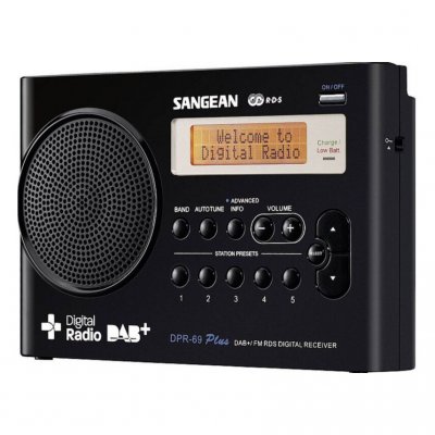 SANGEAN DAB+  DPR-69+ fonction de charge de la batterie noir 