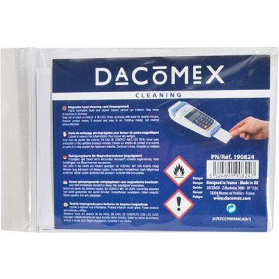 DACOMEX  Pack de 5 cartes de nettoyage pour lecteur de cartes