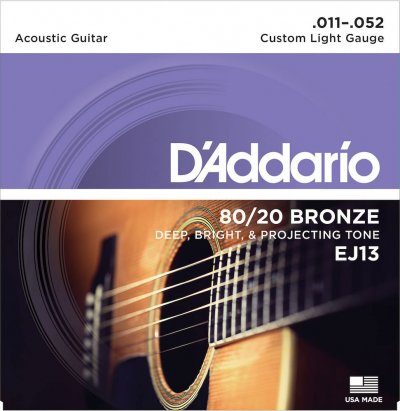 D ADDARIO AND CO DADDARIO EJ13 Jeu de cordes en bronze 80/20 - 11-52