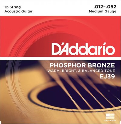 D ADDARIO AND CO Daddario Ej39 Jeu De Cordes Pour Guitare Folk 12 Cordes