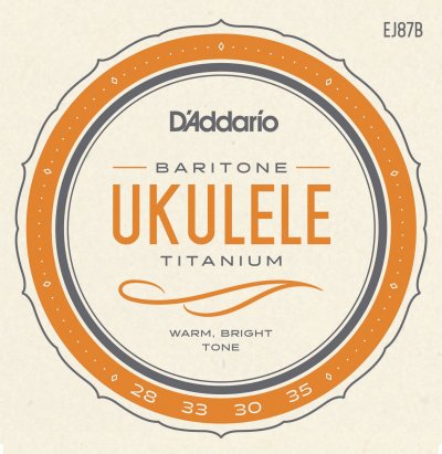 D ADDARIO AND CO Daddario Ej87b Pro Arte Titanium Jeu De Cordes Pour Ukulele Baryton