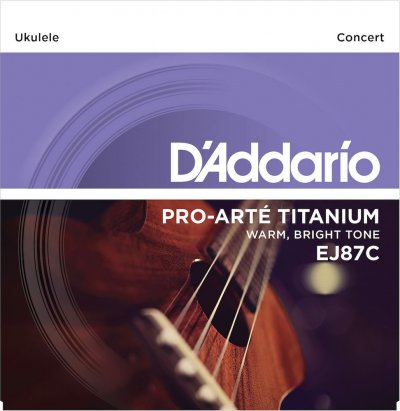 D ADDARIO AND CO Daddario Ej87c Pro Arte Titanium Jeu De Cordes Pour Ukulele De Concert