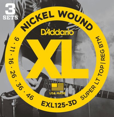 D ADDARIO AND CO Daddario Exl125-3d 3 Jeux De Cordes Pour Guitare &Eacute;lectrique