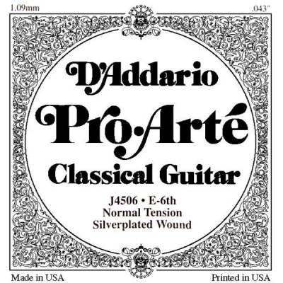 D ADDARIO AND CO Daddario J4506 Corde Pour Guitare Classique Tension Normale (E6)