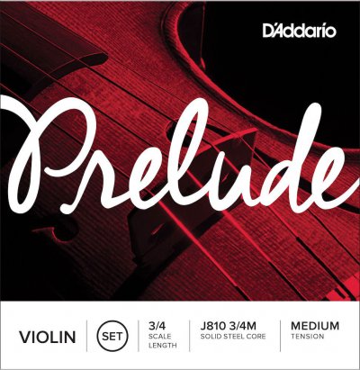 D ADDARIO AND CO Daddario J810 Prelude Violin 3/4 Medium Jeu De Cordes Pour Violon