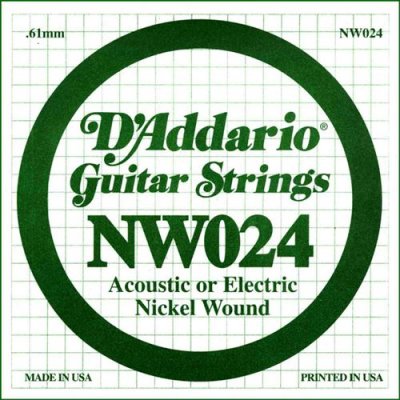 DADDARIO  Nw024 Corde .024 Pour Guitare &Eacute;lectrique