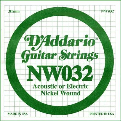 DADDARIO  Nw032 Corde .032 Pour Guitare &Eacute;lectrique