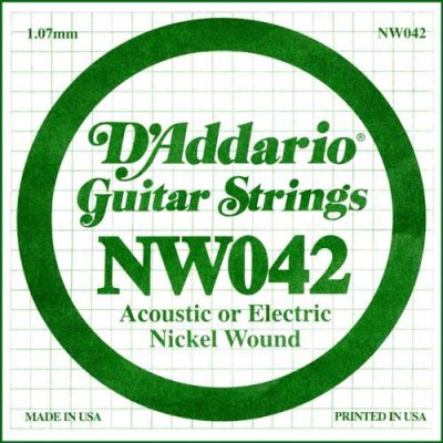 DADDARIO  Nw042 Corde .042 Pour Guitare &Eacute;lectrique