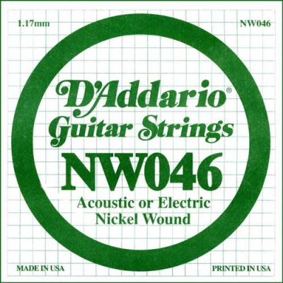DADDARIO  Nw046 Corde .046 Pour Guitare &Eacute;lectrique