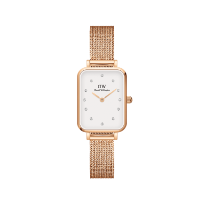DANIEL WELLINGTON  DW Montre Quadro Lumine Pressed Melrose 20x26mm Rose Gold