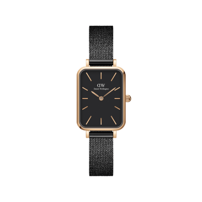 DANIEL WELLINGTON  DW Montre Quadro Pressed Ashfield 20x26mm Or rose