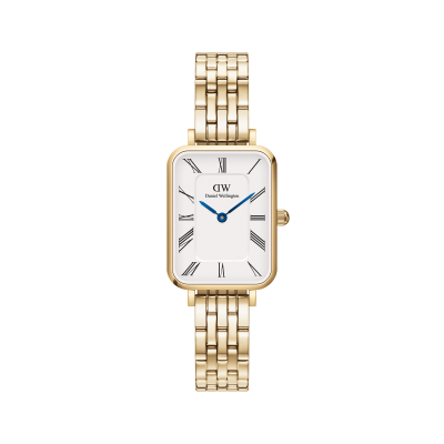 DANIEL WELLINGTON  DW Montre Quadro Roman Numerals 5-Link Gold 20x26mm