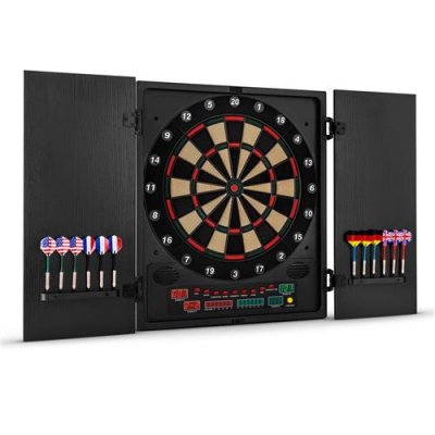 KLARFIT Dartchamp Cible Jeu de fl&eacute;chettes &eacute;lectronique design Embouts souples