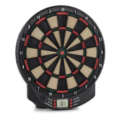 KLARFIT Dartomat Cible Jeu de fl&eacute;chettes &eacute;lectronique Pointes molles 26