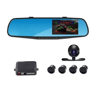 YONIS Dashcam LCD 4.3 Pouces Cam&eacute;ra de Recul R&eacute;troviseur Haute D&eacute;finition 400 Mah -