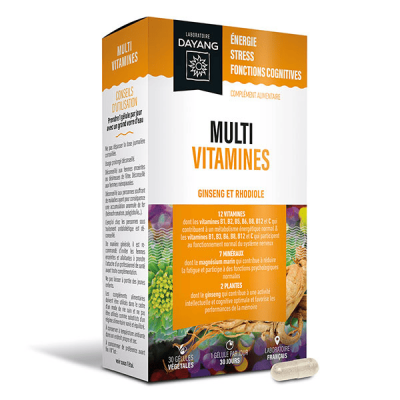 DAYANG  Complexe Multivitamines Ginseng Rhodiole 30 g&eacute;lules 