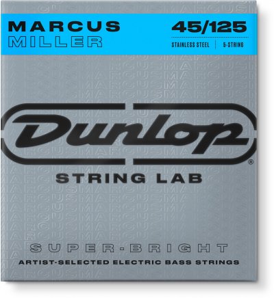 DUNLOP DBMMS45125 - Jeu de 5 cordes basse &eacute;lectrique Marcus Miller - 45-125