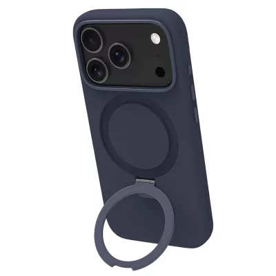 DBRAMANTE1928  Coque MagSafe pour iPhone 17 Pro Roskilde Kickstand avec Anneau Support Bleu marine