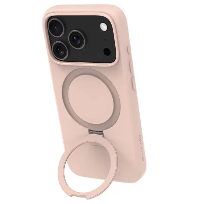DBRAMANTE1928  Coque MagSafe pour iPhone 17 Pro Roskilde Kickstand avec Anneau Support Rose