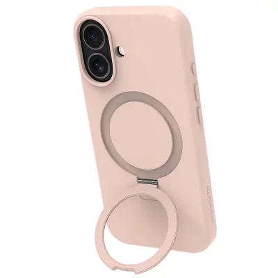 DBRAMANTE1928  Coque MagSafe pour iPhone 17 Roskilde Kickstand avec Anneau Support Rose