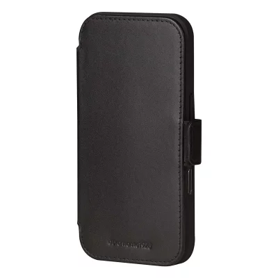 DBRAMANTE1928  &Eacute;tui Folio pour iPhone 17 en Slim Cuir Copenhagen avec Porte-Cartes Noir