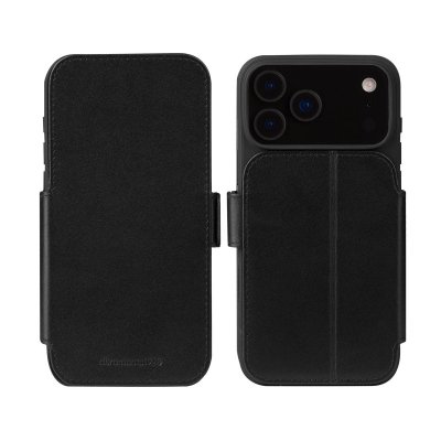DBRAMANTE1928  &Eacute;tui Folio pour iPhone 17 Pro Max en Slim Cuir Copenhagen avec Porte-Cartes Noir