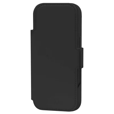 DBRAMANTE1928  &Eacute;tui Portefeuille avec Fonction Stand pour iPhone Air mati&egrave;re ICON Noir