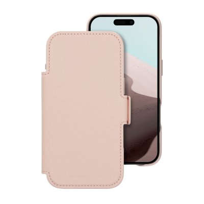 DBRAMANTE1928  &Eacute;tui Portefeuille avec Fonction Stand pour iPhone Air mati&egrave;re ICON Rose