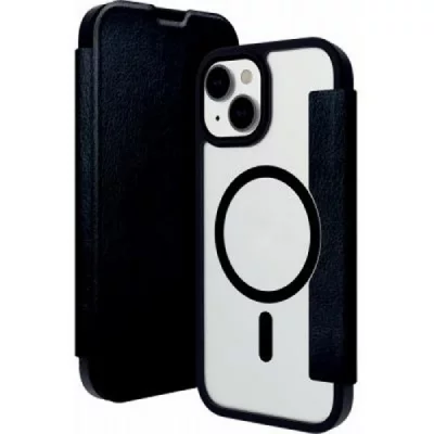 DBRAMANTE1928  Folio Helsinki MagSafe iPhone 15 Black/Clear