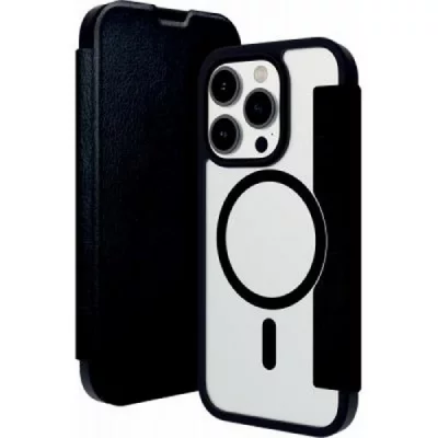 DBRAMANTE1928  Folio Helsinki MagSafe iPhone 15 Plus Black/Clear