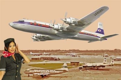 RODEN Dc-7c Japan Air Lines - 1:144e - 