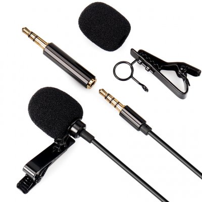 DAFFODIL DDL MCP100B-Micro Lavalier Omnidirectionnel Clip-on 3.5mm Trrs Trs Interview Dictaphone