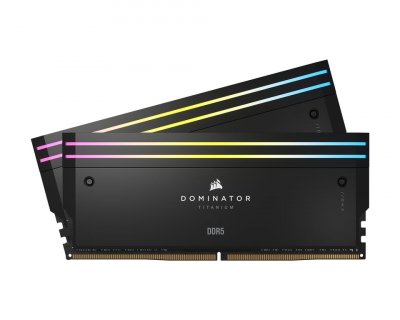 CORSAIR DDR5  Dominator Titanium RGB - 96 Go (2 x 48 Go) 6600 MHz - CAS 32