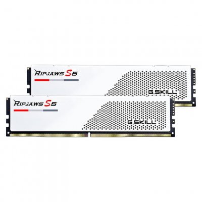 G.SKILL DDR5  RipJaws S5 Blanc - 32 Go (2 x 16 Go) 6000 MHz - CAS 30