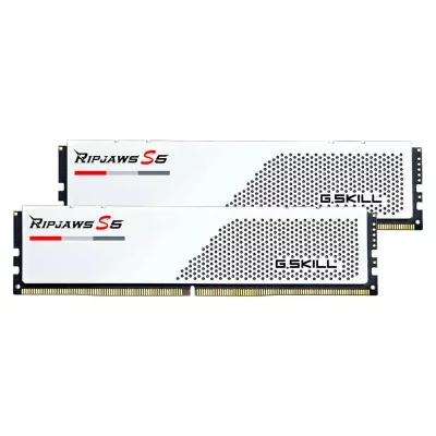 G.SKILL DDR5  RipJaws S5 Blanc - 32 Go (2 x 16 Go) 6000 MHz - CAS 32