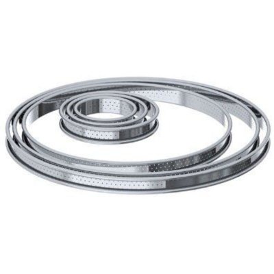 DE BUYER  -3093.08 -cercle a tarte inox perfore ht2 &oslash;08 cm