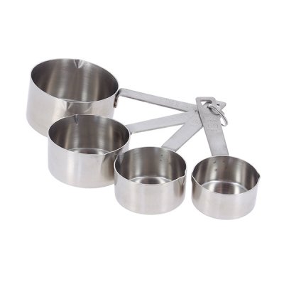DE BUYER  -4827.02 -lot de 4 mesures inox 60 80 125 250 ml, Argent
