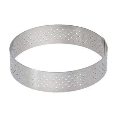 DE BUYER  Cercle &agrave; tarte 24,5 cm perfor&eacute; &agrave; bord droit