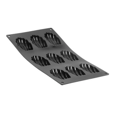 DE BUYER  moule souple a madelaines - 9 emplacements - sillicone - noir