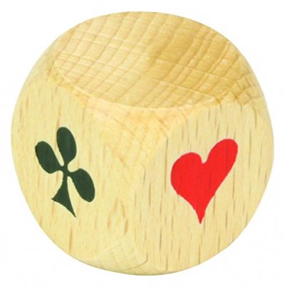 JEUJURA D&eacute; d'atout du jeu de belote en bois 