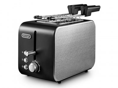 DELONGHI De'Longhi CTX2203.BK Tostapane, 2 Fette con Pinze, Nero