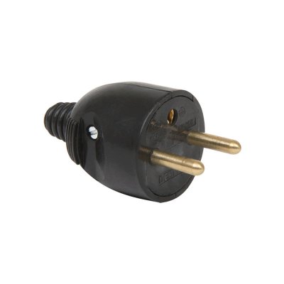 CENTRALE BRICO DEBFLEX - FICHE MALE 2P+T 16A DROITE PORTEFEUILLE NOIR - 713280 - Noir