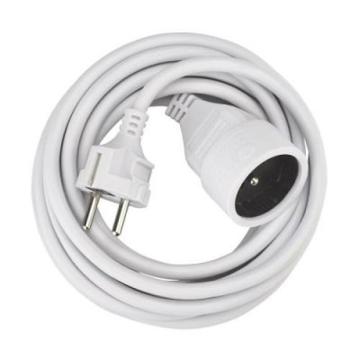 DEBFLEX  - Rallonge 5m HO5VV-F 3G 1.5 / 2P+T / 16 Amp&egrave;res - Blanc