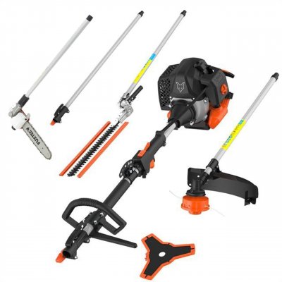 FUXTEC D&eacute;broussailleuse thermique multifonction 5en1 -  FX-MT252ER -  52cm3 3CV &eacute;lagueuse inclinable