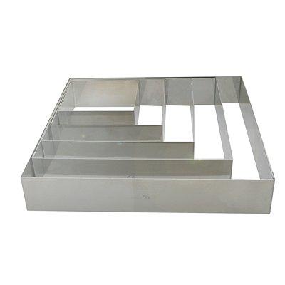 GENERIQUE DeBuyer - Cercle &agrave; entremets carr&eacute; en inox, Longueur 8 cm