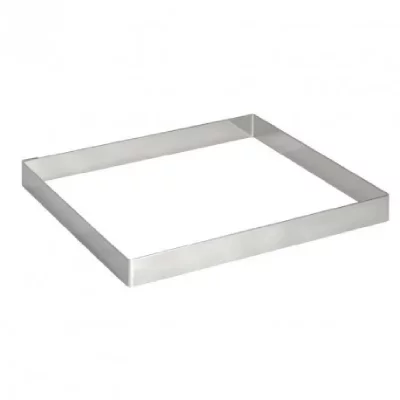 DE BUYER DeBuyer - Cercle &agrave; tartes carr&eacute; en inox, Longueur 8 cm